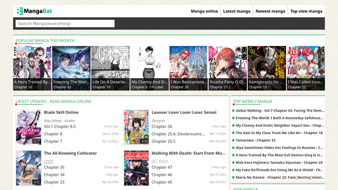Mangabat : Top 10 Similar Site For Manga Readers